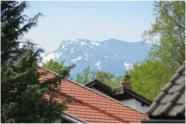 Bergblick vom Balkon der möblierten Wohnung in Bad Tölz